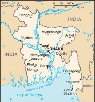 Bangladesh map