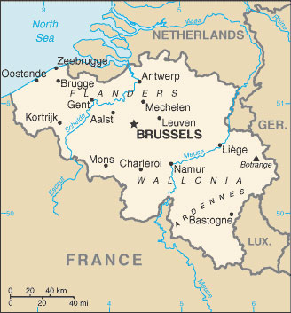 Belgium map