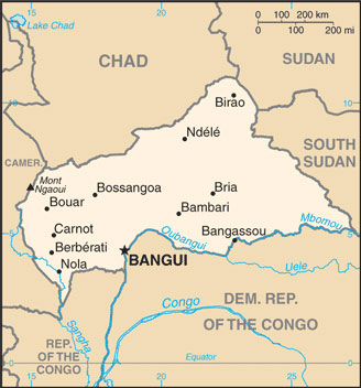 Central African Republic map