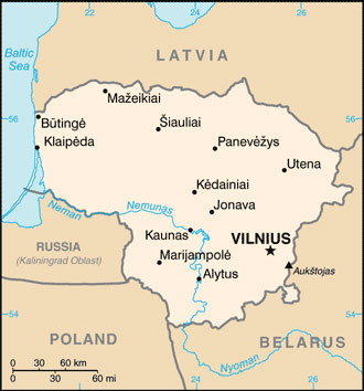 Lithuania map