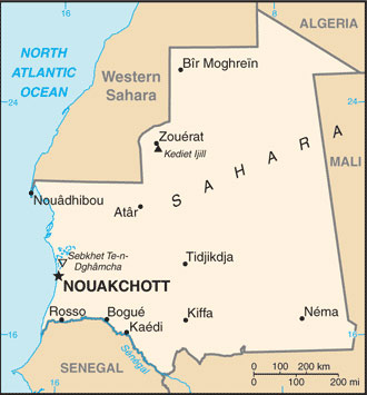 Mauritania map