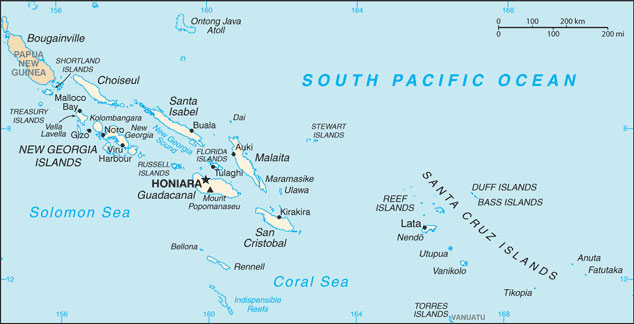 Solomon Islands map