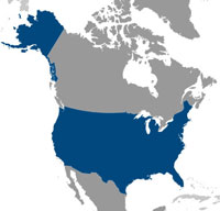 Map of the United States of America